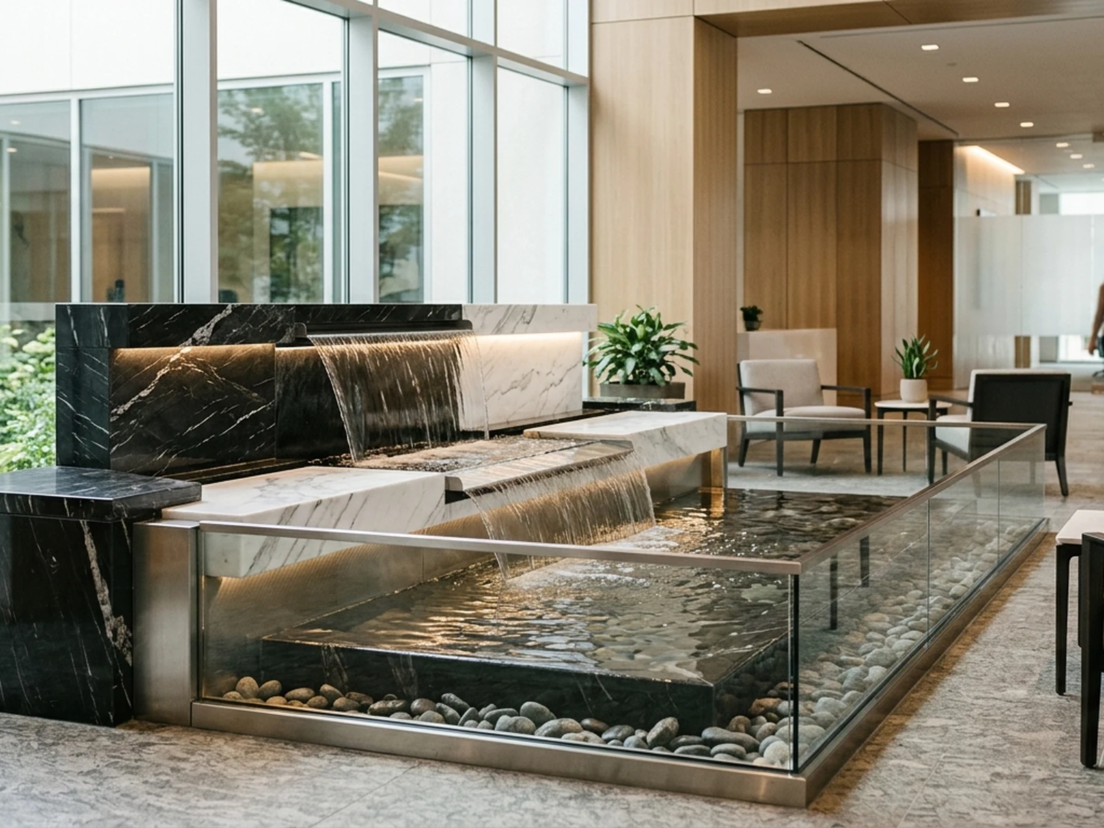 Fuente de lobby comercial